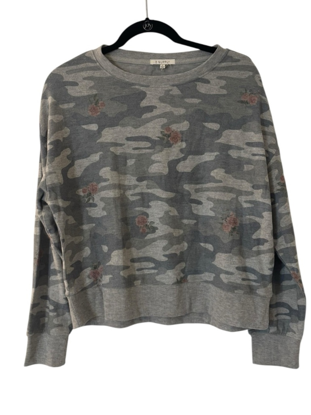 NWOT Z Supply Camo Rose Crewneck Sweatshirt - Picture 2 of 4